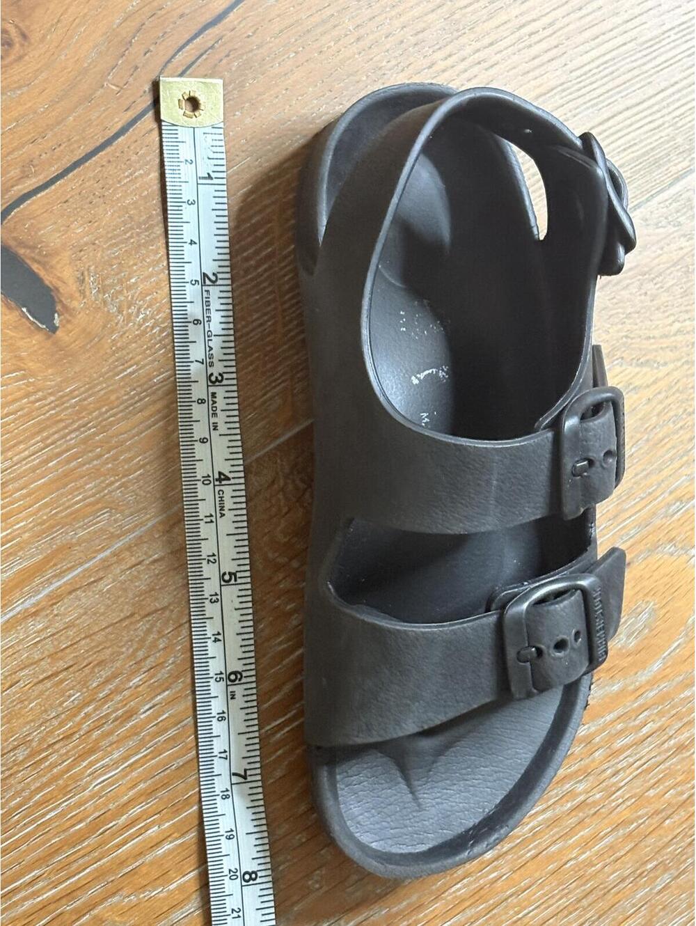 Birkenstock Black EVA Classic Two-Strap Sandals Lightweight Comfort Kids - Picture 8 of 9